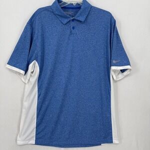 Nike Golf Tour Performance Dri-FIT Polo Shirt Mens XL Blue White 639705-480